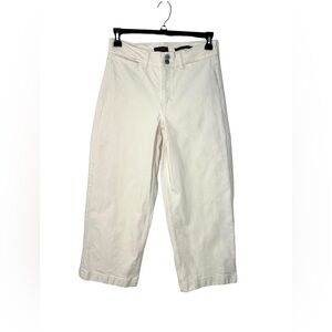 Banana Republic High Rise Wide Leg Crop Jeans Size 28 Distress Detail EUC